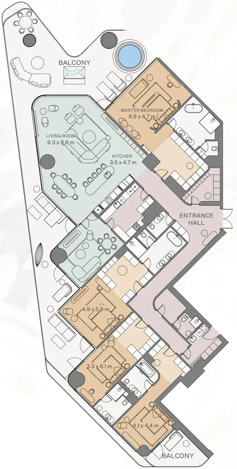 4 Bedrooms apartments - Eywa