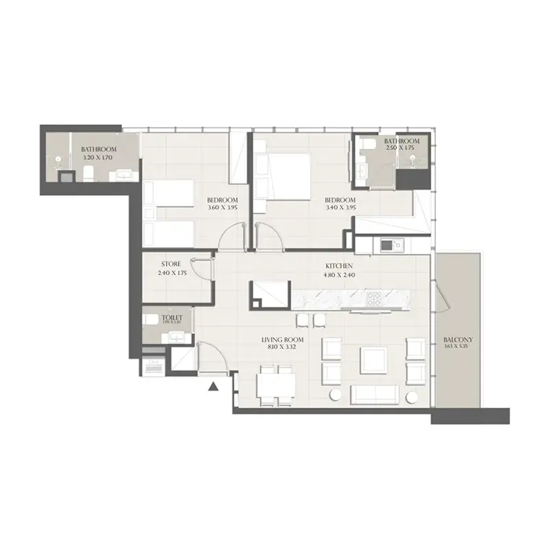 2 Bedrooms apartments - Sapphire 32