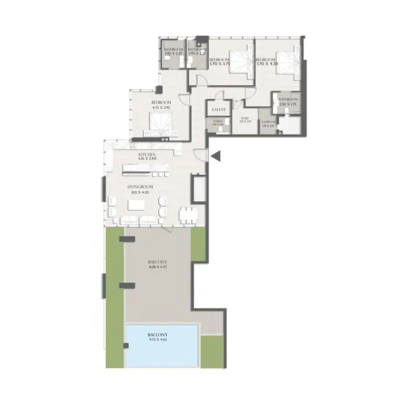 3 bedroom + pool
