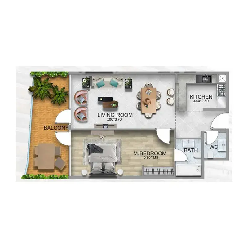 1 Bedroom apartments - 311 Boulevard