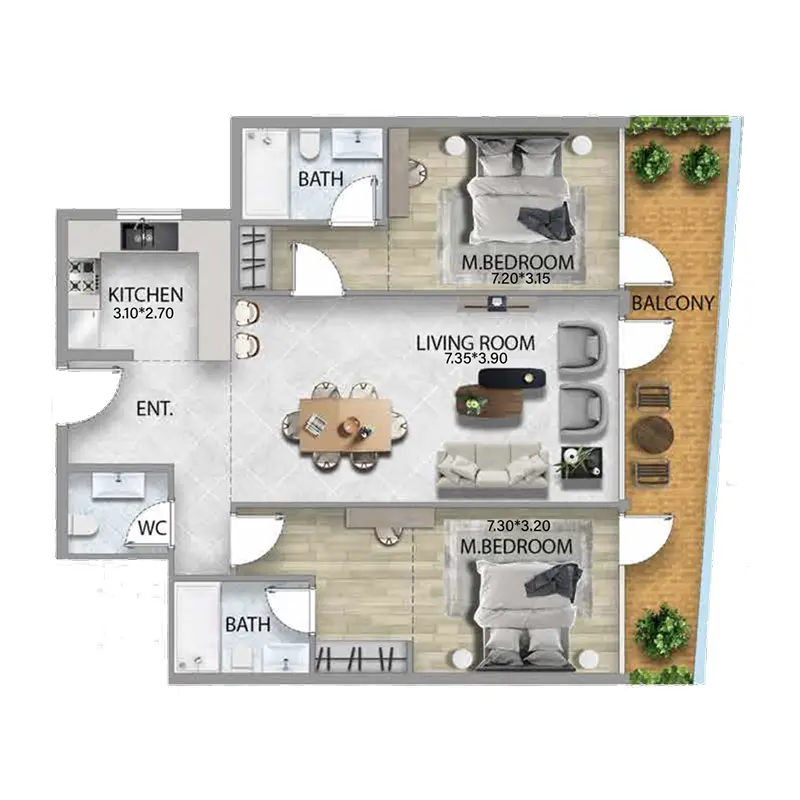 2 bedroom Apartments -  311 Boulevard