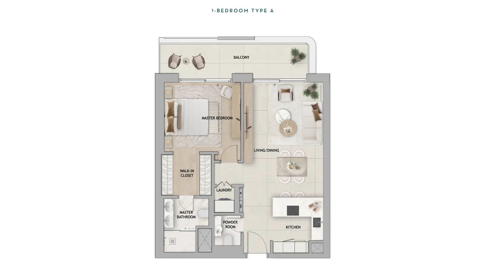 1 Bedroom - Type A floor plan