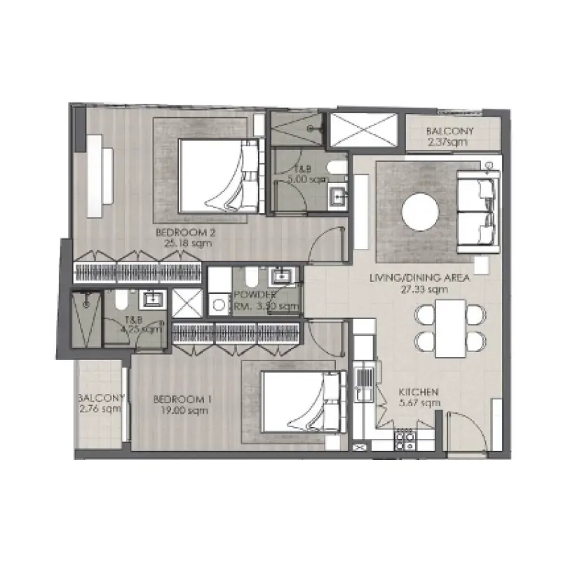 2 bedroom
