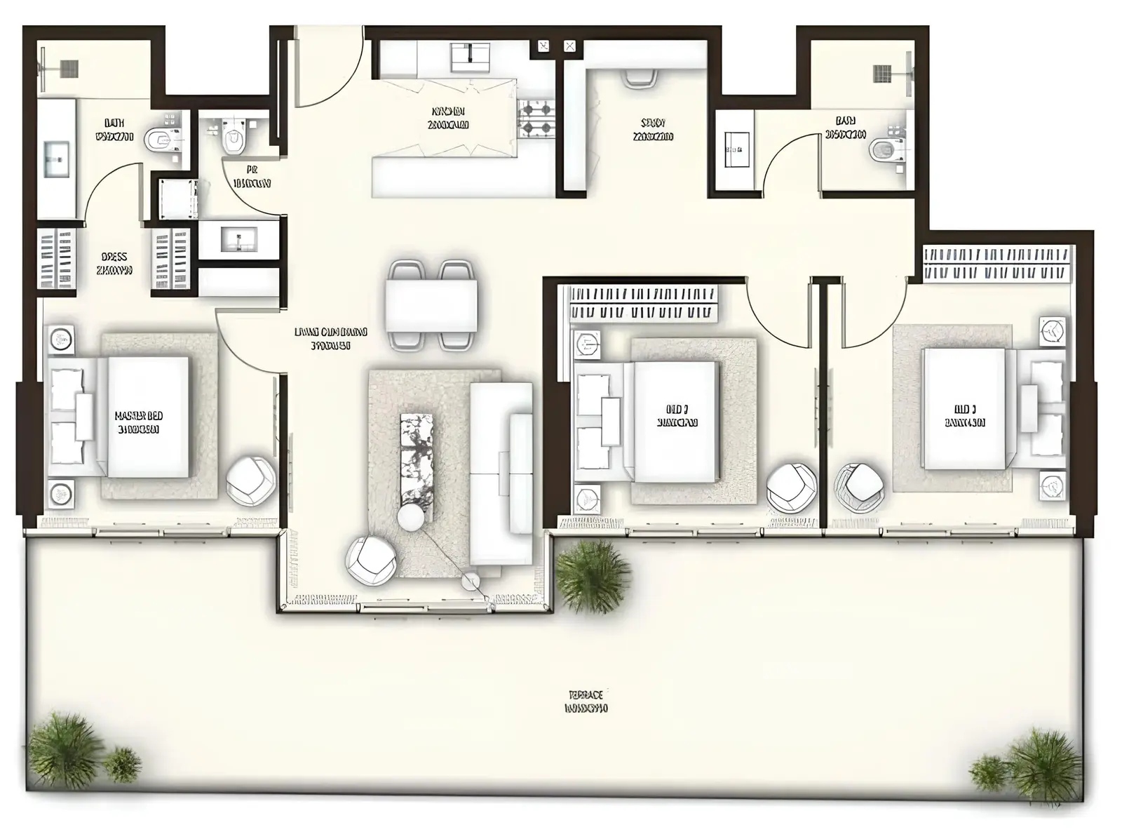 3 Bedrooms apartments - Sonate Residences