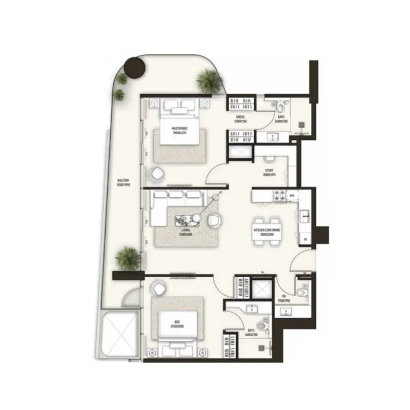 2 bedroom