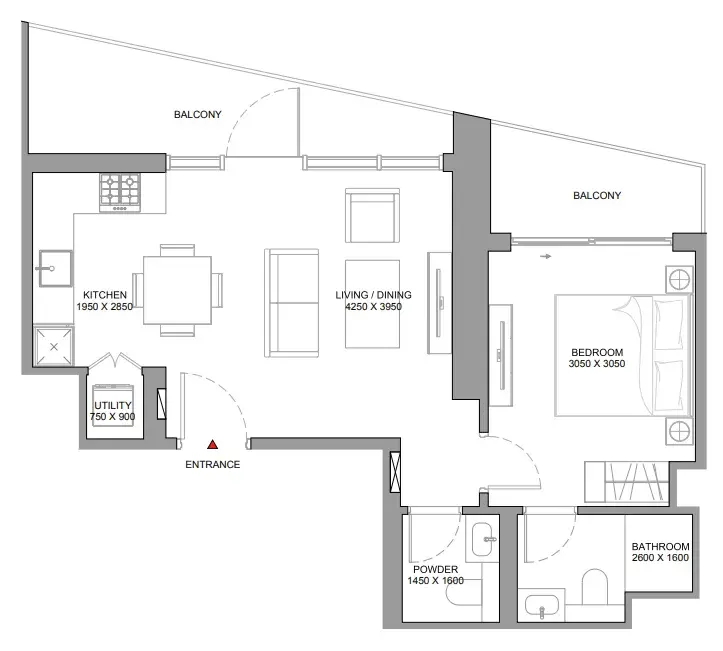 1 Bedroom apartments - The Horizon at Sobha Central