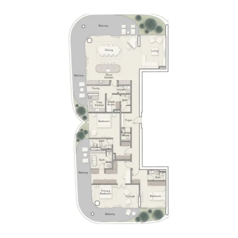 3 bedroom floor plan
