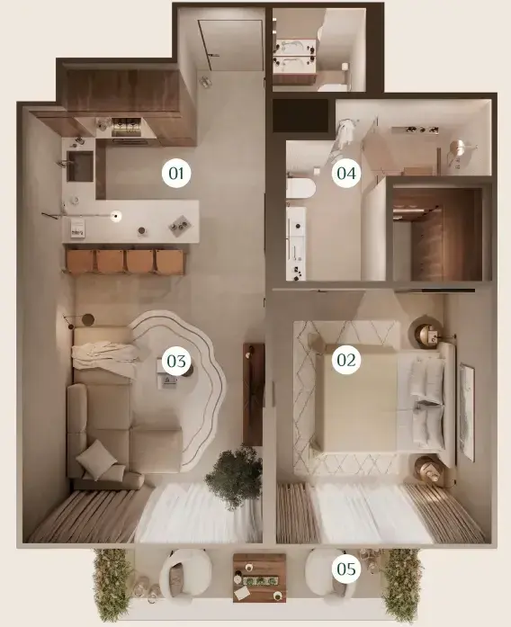1 Bedroom apartments - Oak Yard