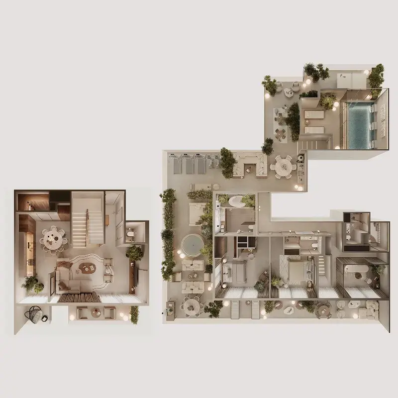 2 Bedrooms duplex - Oak Yard