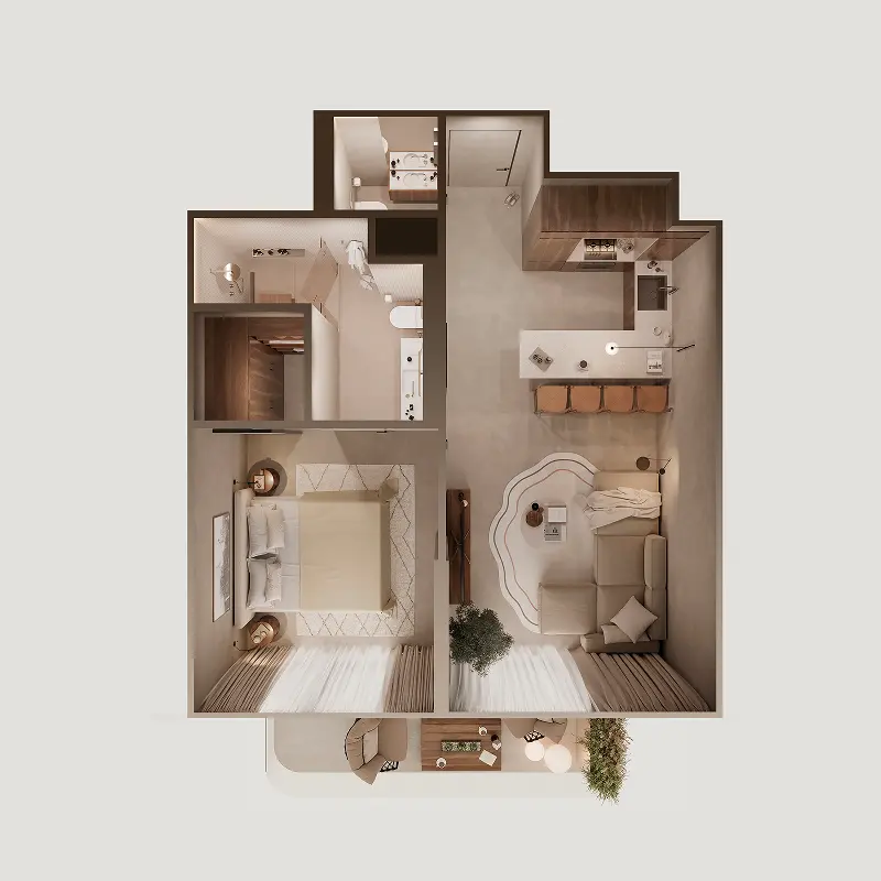 1 bedroom