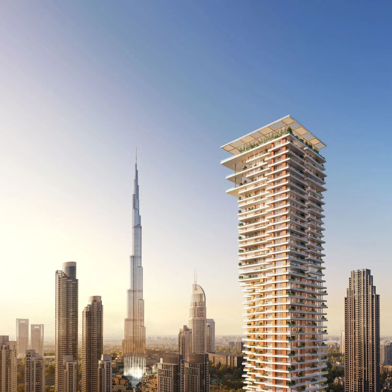 Fairmont Residences Solara Tower in Downtown Dubai by SOL Properties - Exterior Image 2