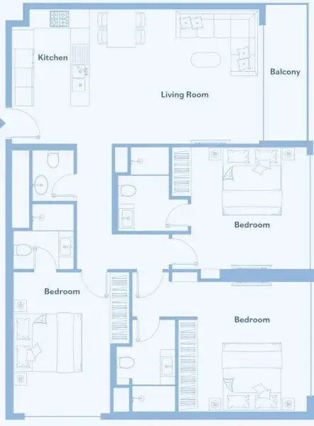 3 Bedrooms apartments - Luma Park Views
