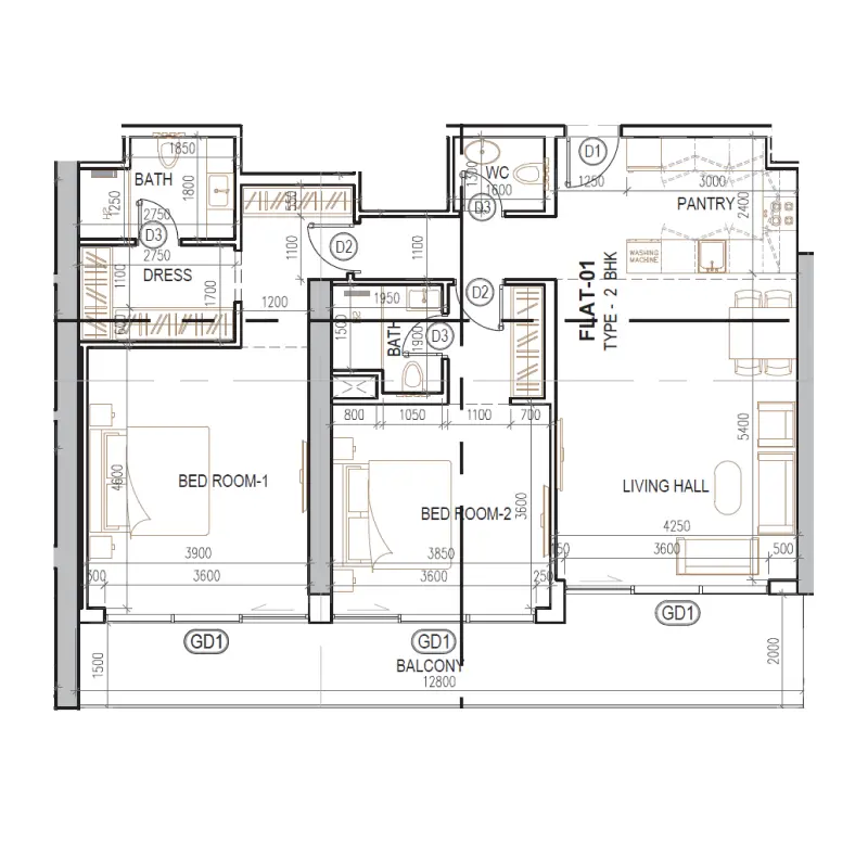 2 bedroom
