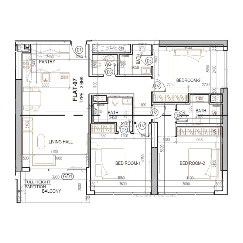 3 bedroom