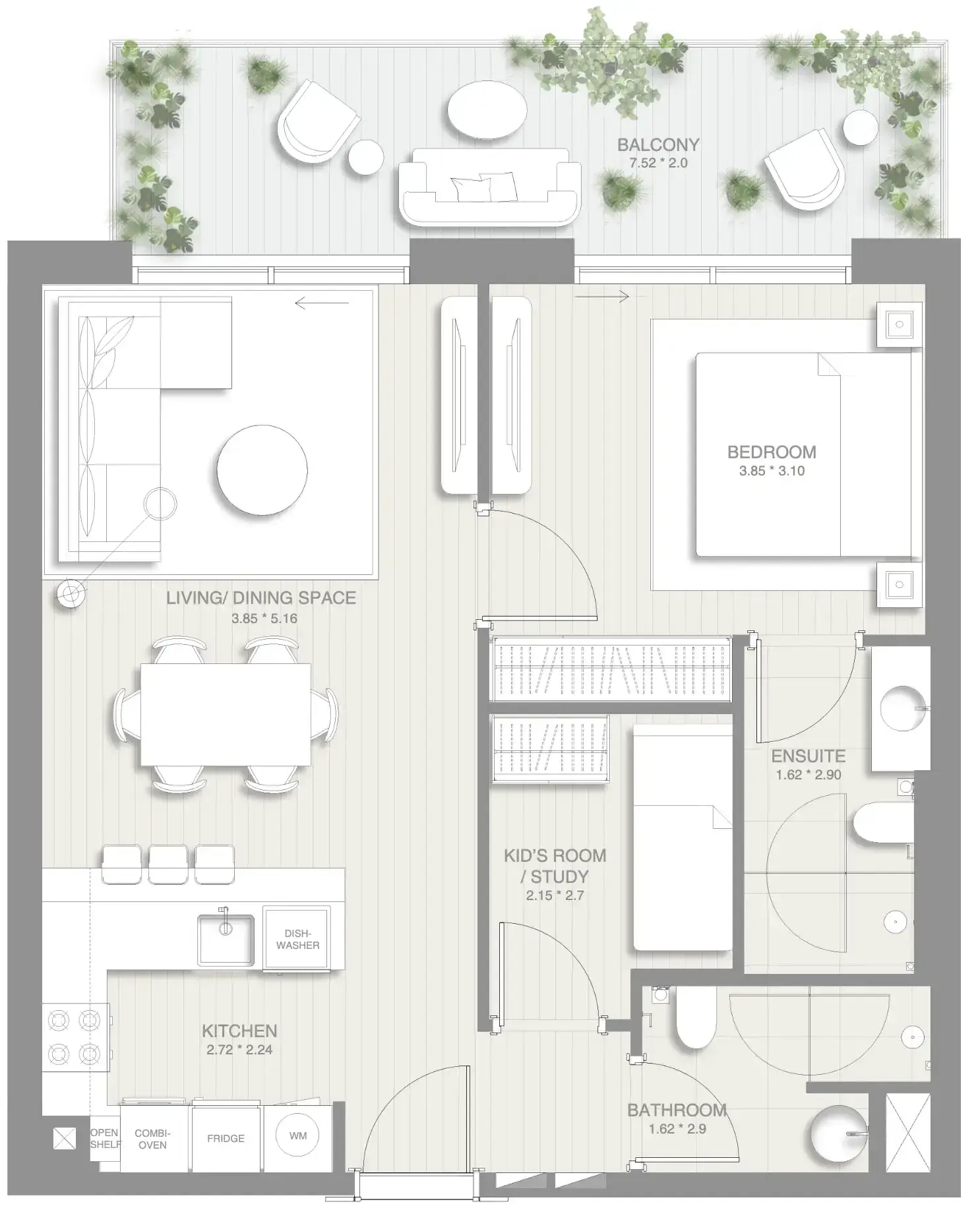 1 Bedroom apartments - Sol Levante