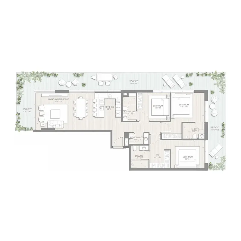 3 bedroom Apartments -  Sol Levante