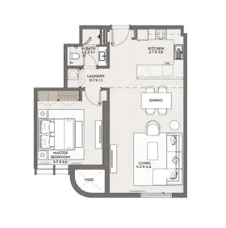 1 Bedroom apartments - Cello by Taraf