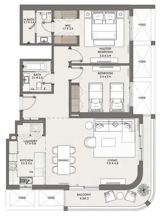2 Bedrooms apartments - Cello by Taraf