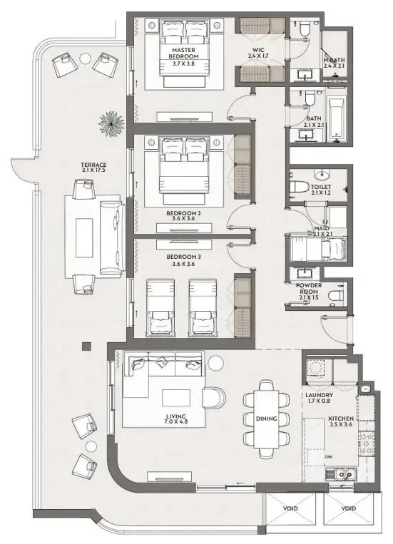 3 Bedrooms apartments - Cello by Taraf