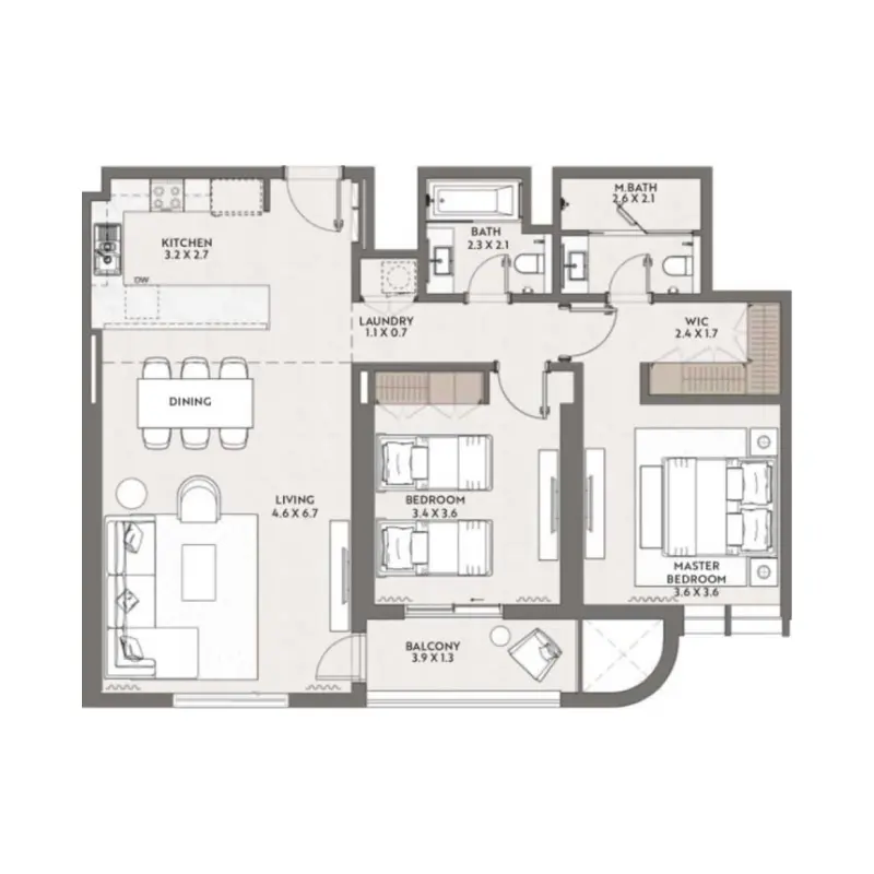 2 bedroom
