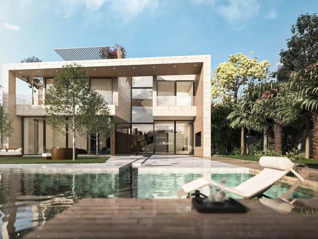 Lunaria Villas Al Barari Dubai architectural villa exterior with spacious terraces and landscaped outdoor areas..jpeg