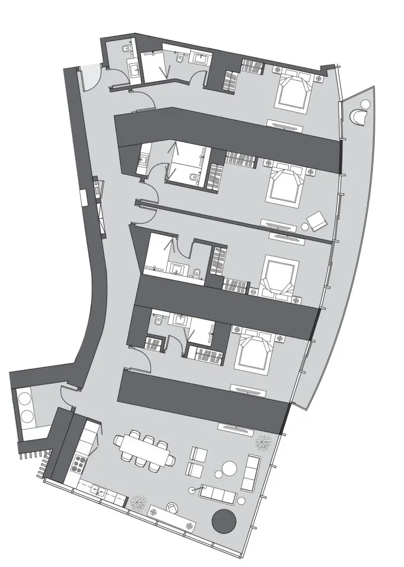 4 Bedrooms apartments - Six Senses Residence