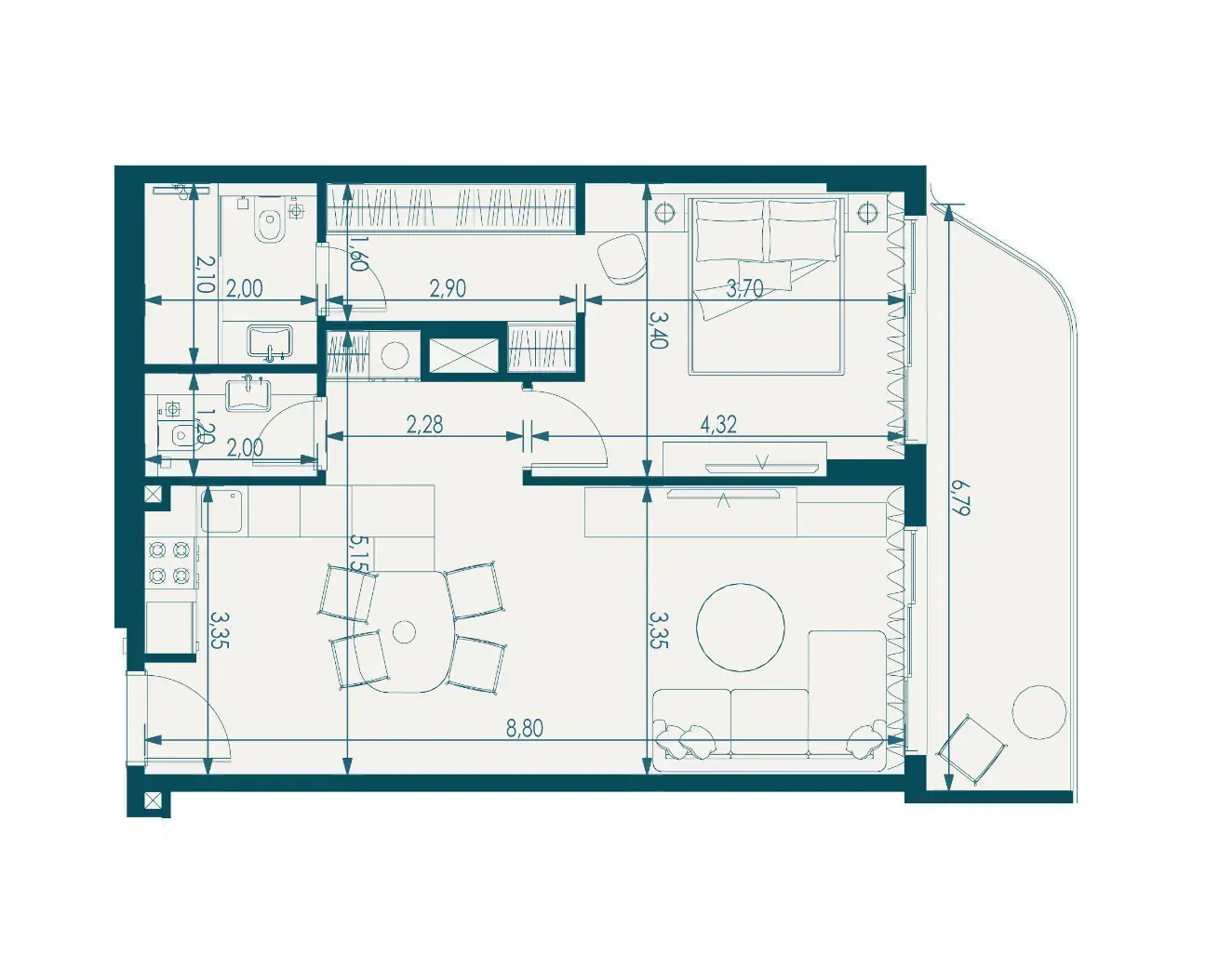 1 Bedroom apartments - Vitality Residence