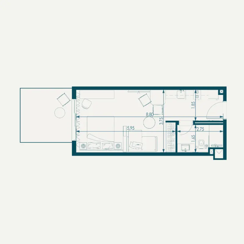 Studio floor plan