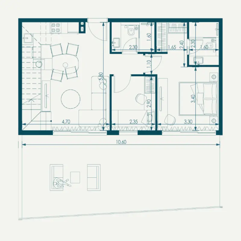 1 bedroom