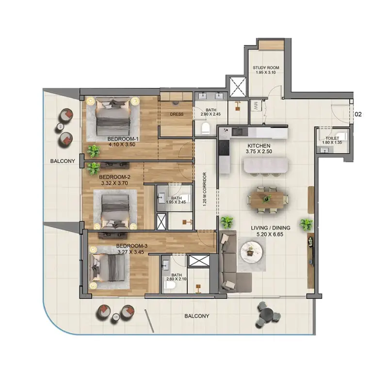 3 bedroom