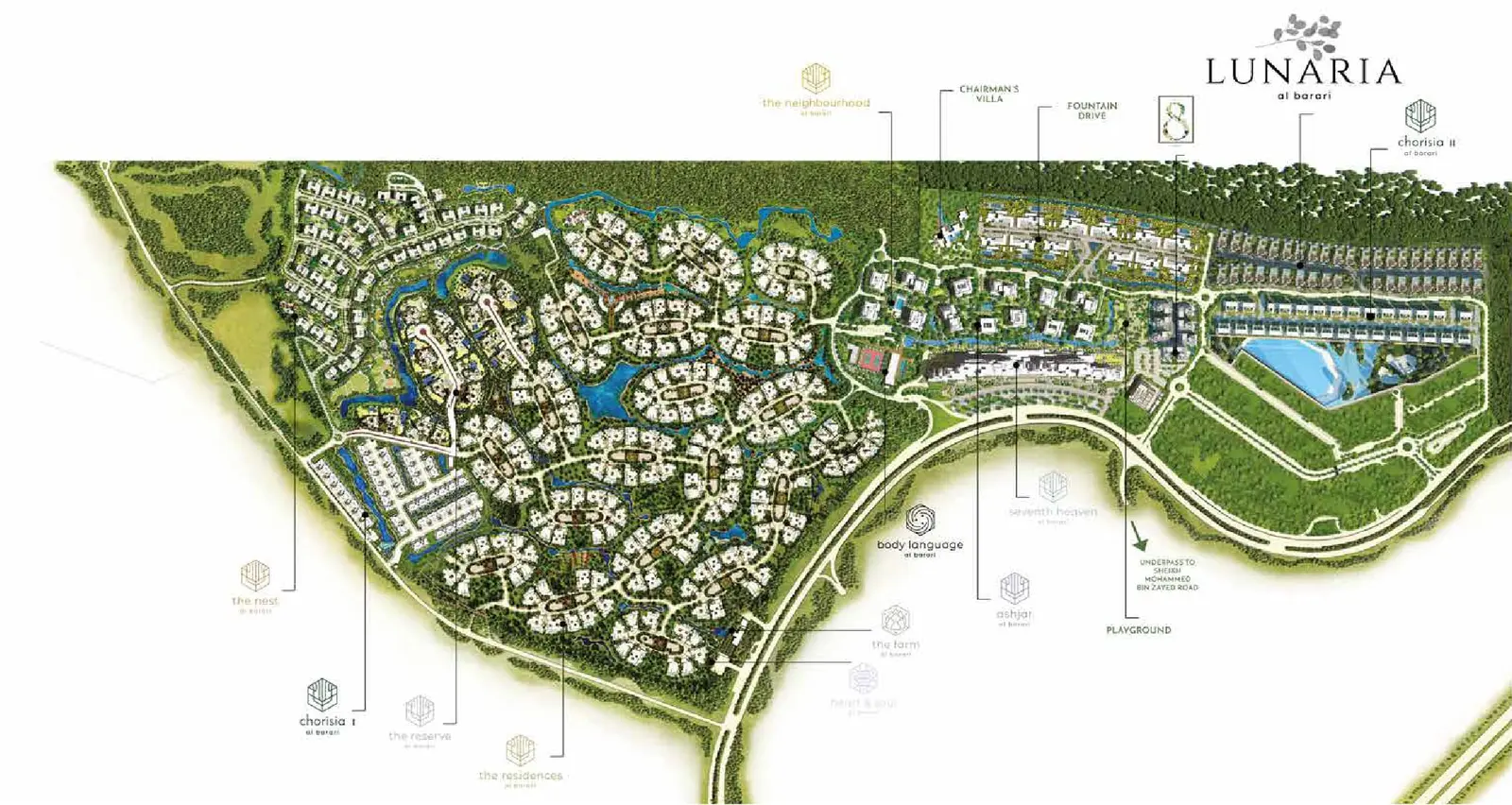 Lunaria Al Barari master plan