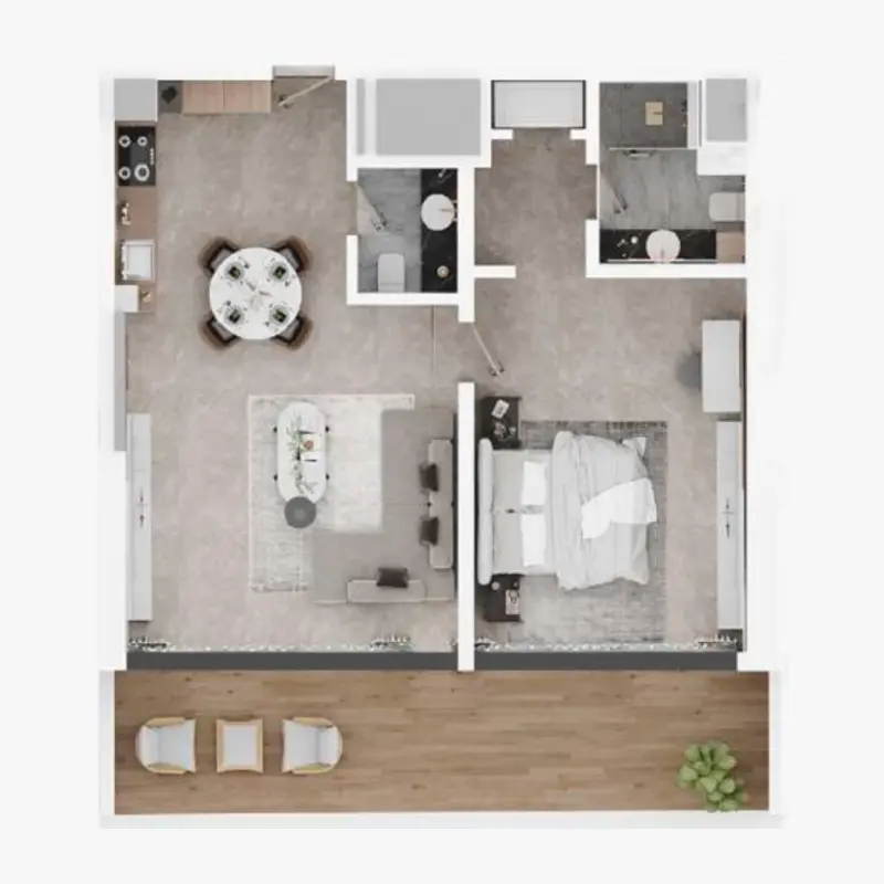 1 bedroom