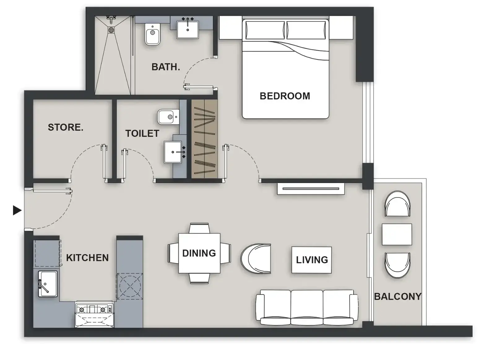 1 Bedroom apartments - Maison Elysee III
