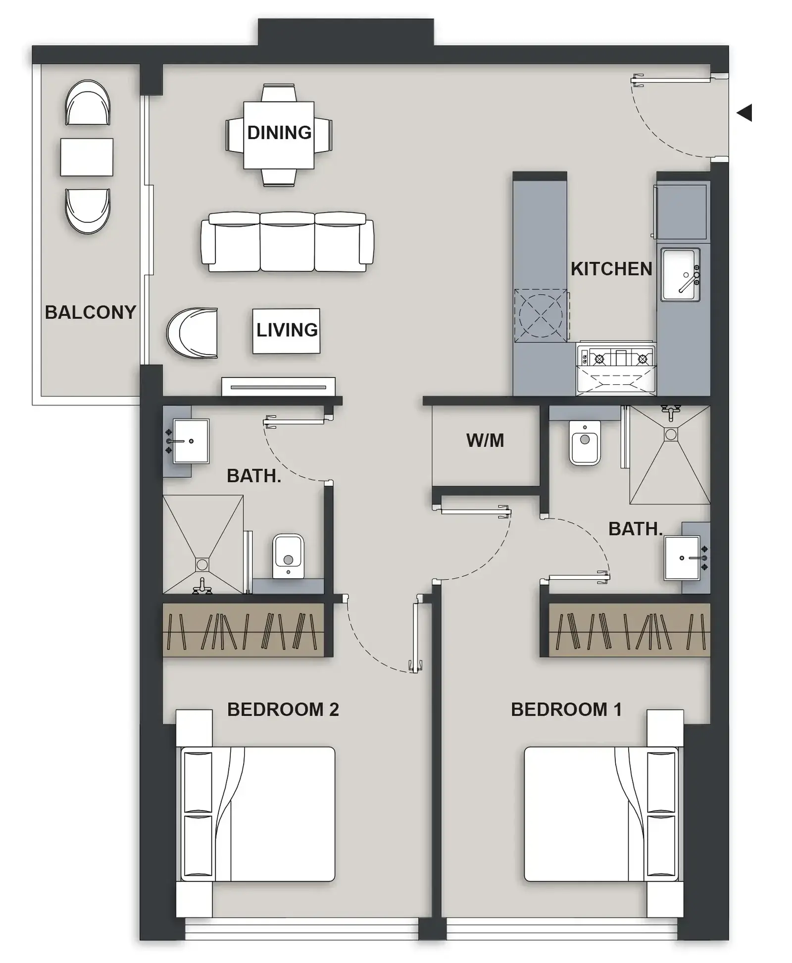 2 Bedrooms apartments - Maison Elysee III