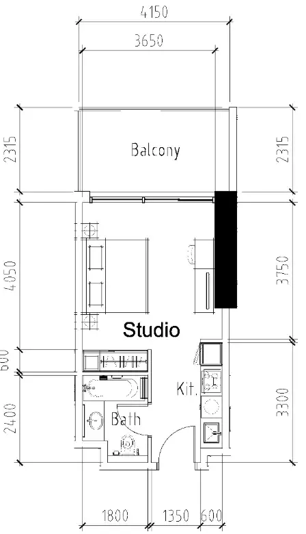 Studio apartments - Aykon City Tower