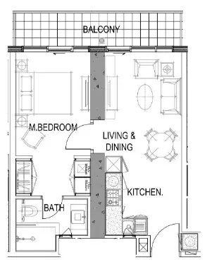 1 Bedroom apartments - Aykon City Tower