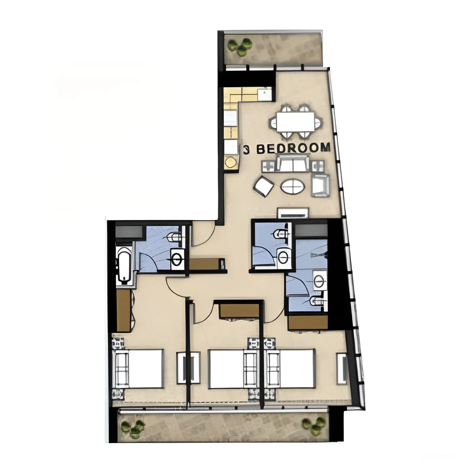 3 bedroom
