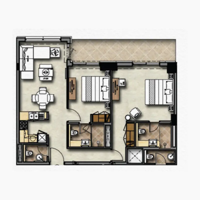 2 bedroom