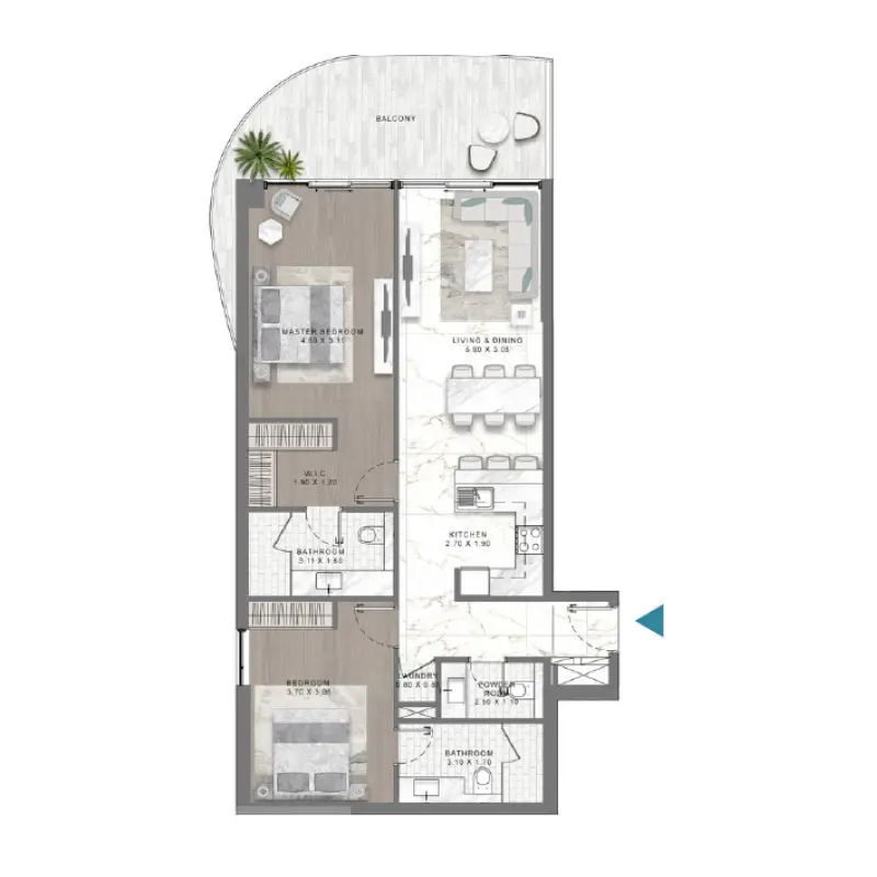 2 bedroom