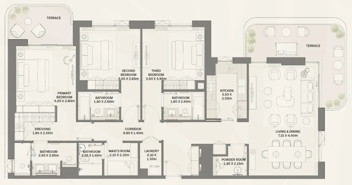3 Bedrooms apartments - Bay Grove Residences Phase 4