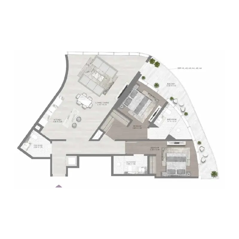 2 bedroom
