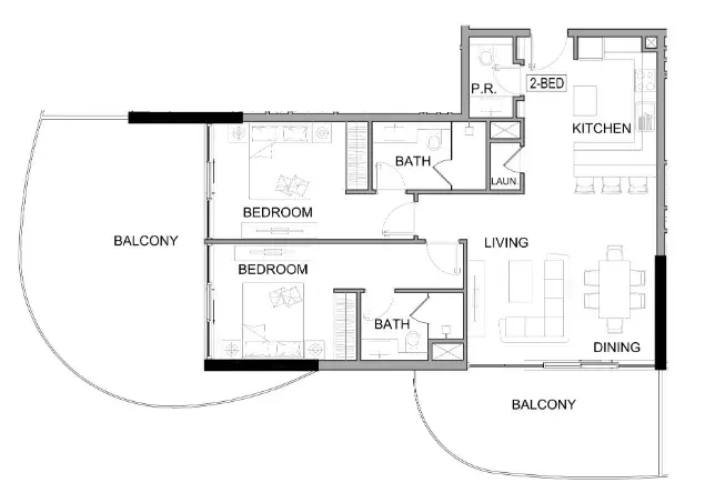 2 Bedrooms apartments - Damac Lagoons Views Phase 2