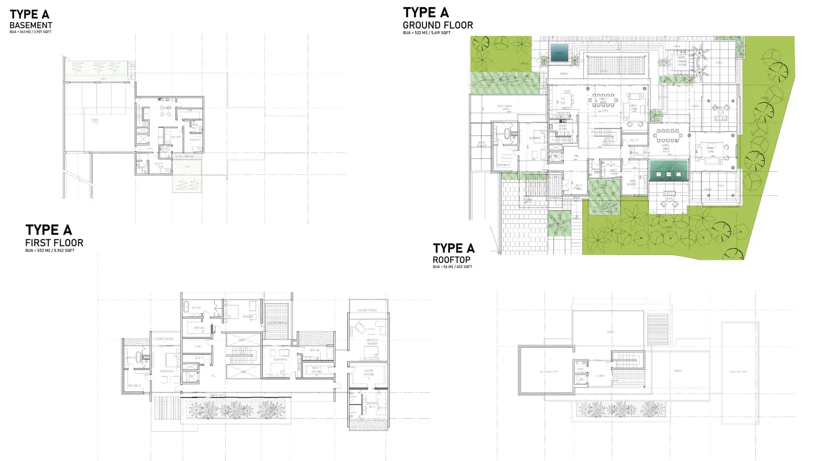 6 Bedroom Villa floor plan