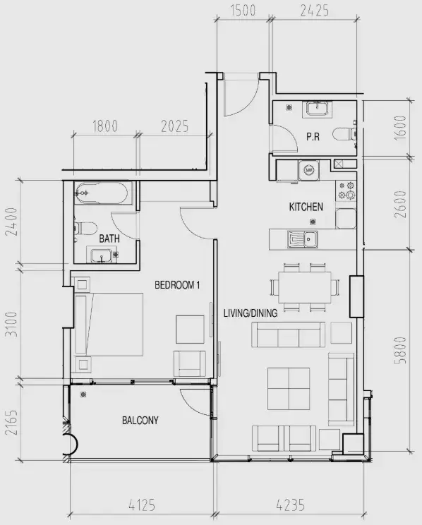 1 Bedroom apartments - Damac Hills - Park Town