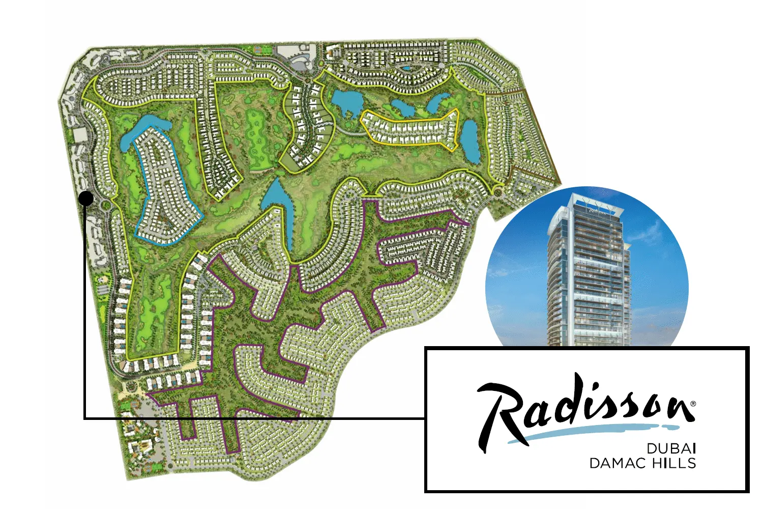 Damac Hills - Radisson Dubai master plan