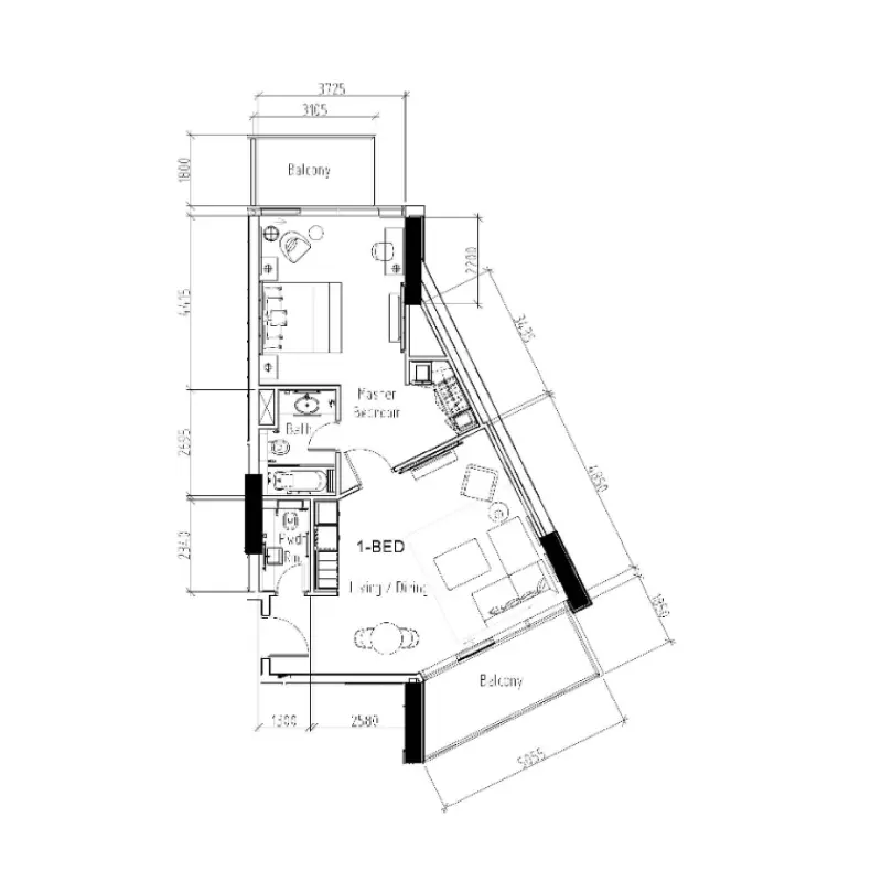 1 bedroom