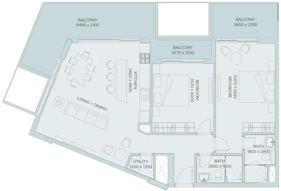 2 Bedrooms apartments - The Haven 3