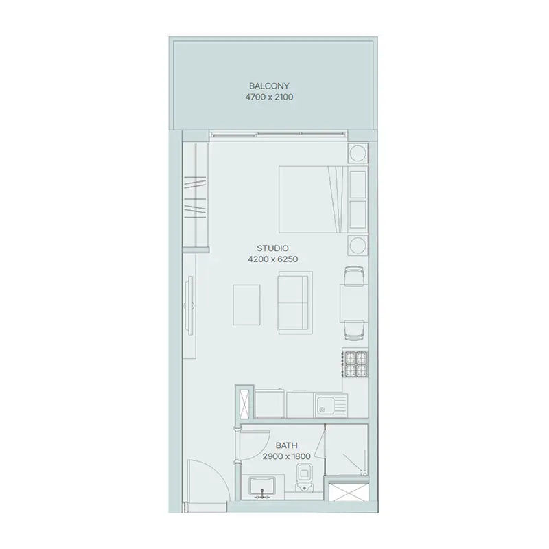 Studio Apartments floor plan