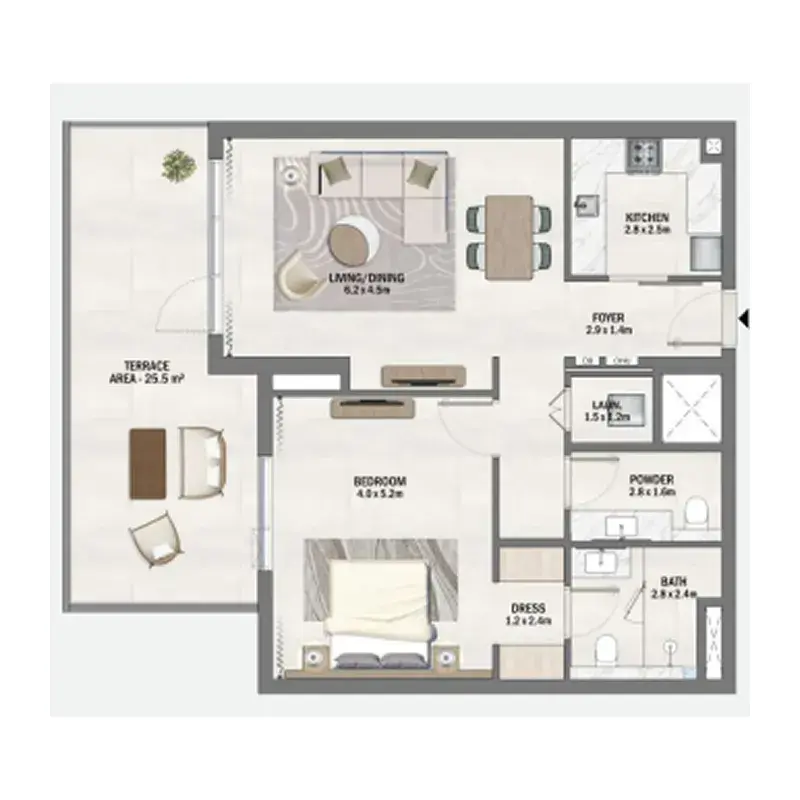 1 Bedroom apartments - Beachfront Gates