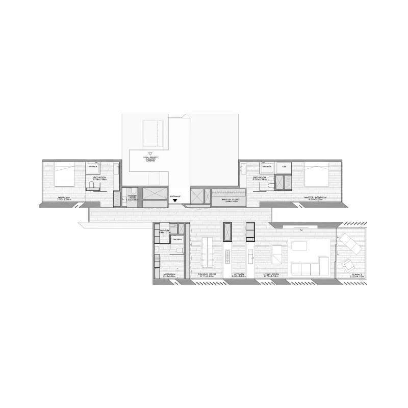 2 bedroom floor plan